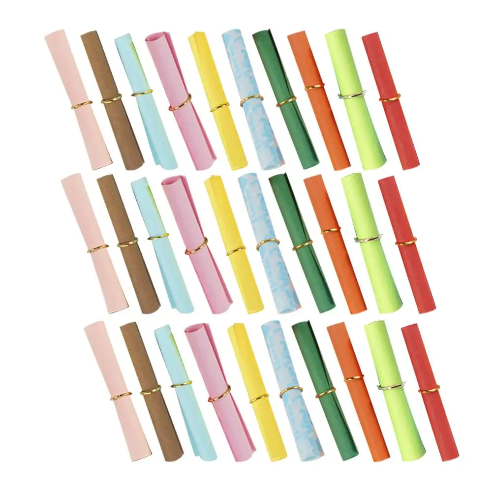 

140 Pcs Wishing Bottle Scrolls Mini Notes Ink Resistant Blank Scroll Lucky Wishing Paper Pill Bottles Party Favors Writeable