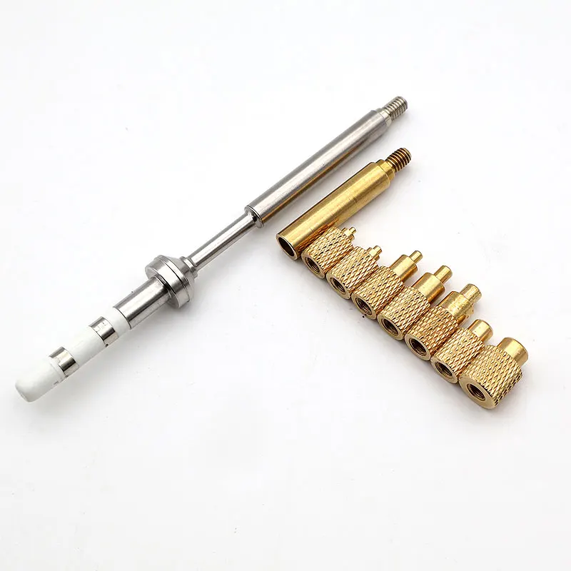 TS100 Soldeerbout Tip Warmte-inzetmoer Binnendraadkoppen M2-M8 Messing Hotmelt-inzetstuk voor elektronische reparatie en knutselen