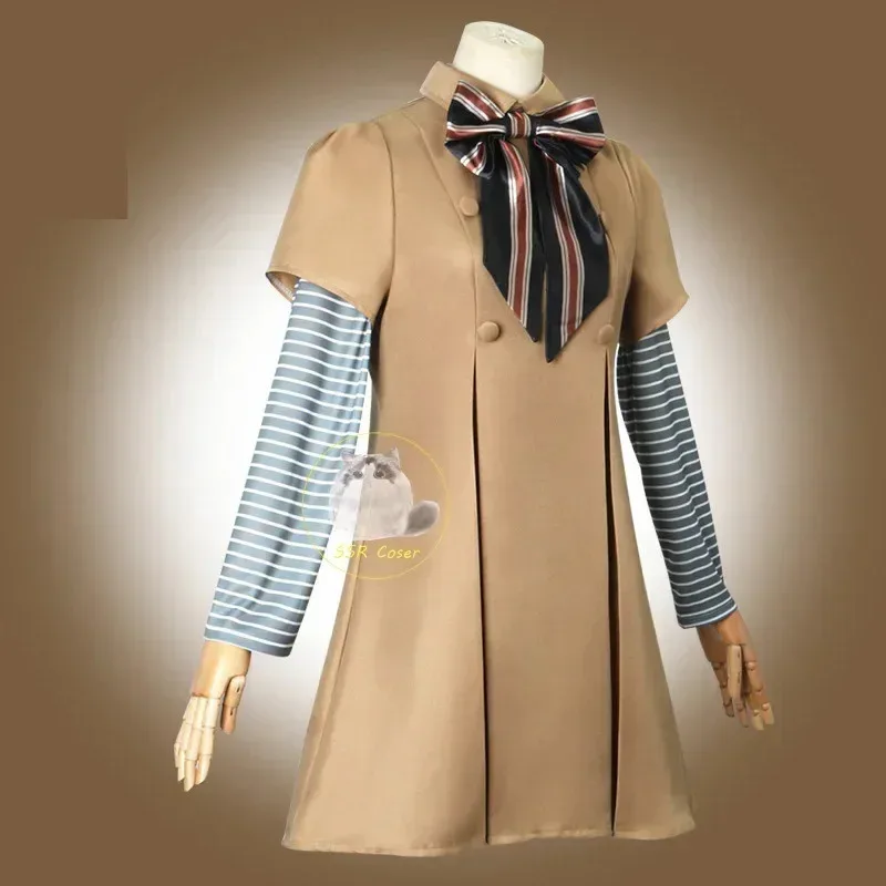 25COSM3gan أزياء تنكرية فستان ميغان Ai دمية الروبوتات تنورة الجوارب العليا الفيلم الرهيب M3gan فستان تنكري للأطفال الزي للفتيات