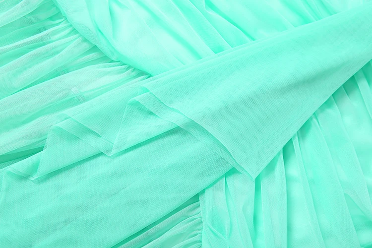Weird Puss Elegantes Rückenfreies Kleid für Damen mit Tiefem V-Ausschnitt, Neckholder, Gerafftem Rock, Schlitz, Mesh-Patchwork, Sexy Party-Club-Kleid mit Pfirsichfarbenem Po-Effekt – Detail 8