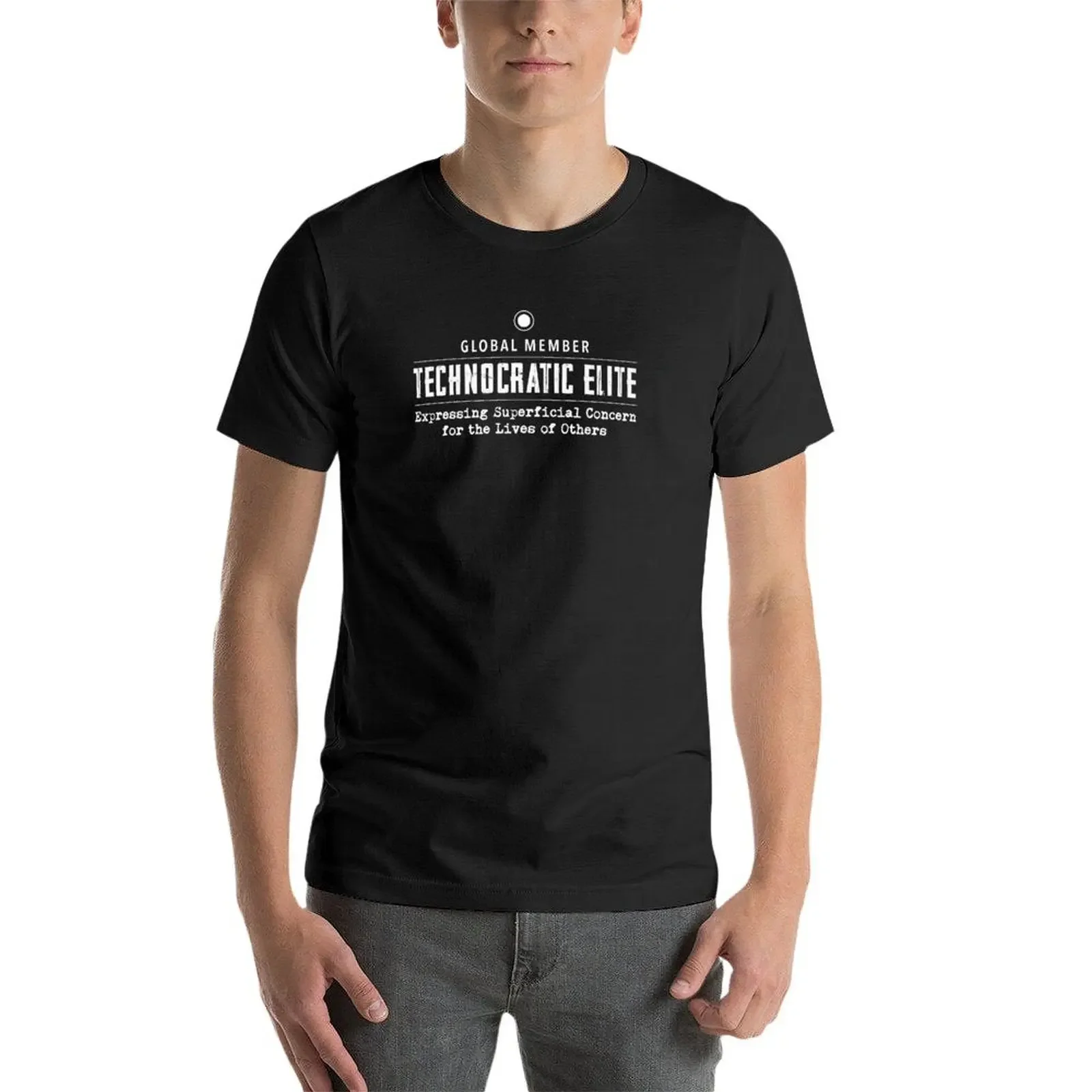 Global Member Technocratic Elite T-shirt op maat gemaakte t-shirt topping t-shirts voor mannen