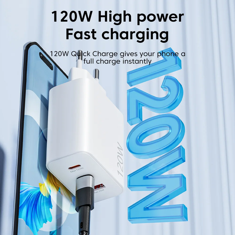 New product suitable for 120W A+CC Gold Label Speed Charger Head PD50W Mobile Phone Charger