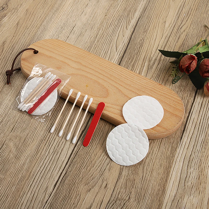 

50/100 пакетов, наборы туалетного столика для гостиниц, удобный для путешествий, набор для ухода за отелем, ватные тампоны и файл в индивидуальной упаковке