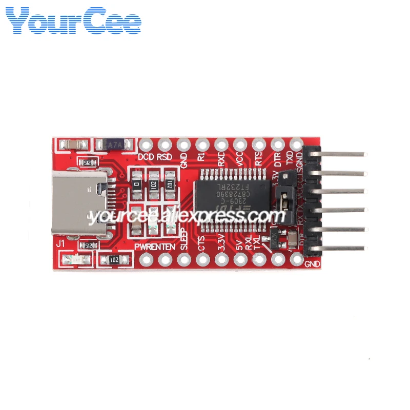 Picture 6: 5pcs/1pc FT232RL USB to TTL serial port module Conversion board supports 3.3V 5V downloader burner brush line Type-C/ini
