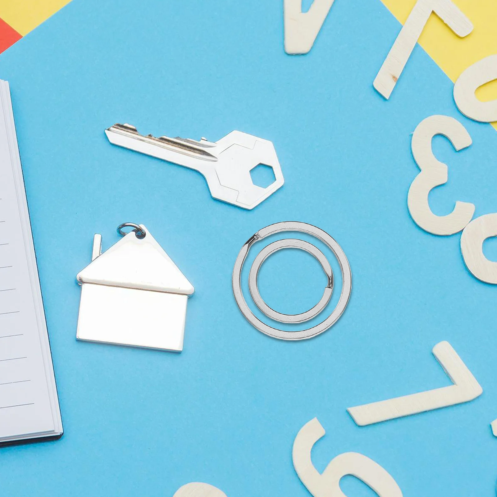 15Pcs Metal Double Layer Key Rings Heavy Duty Keychain Organizer Secure Key Holder Car House Office Durable Multipurpose