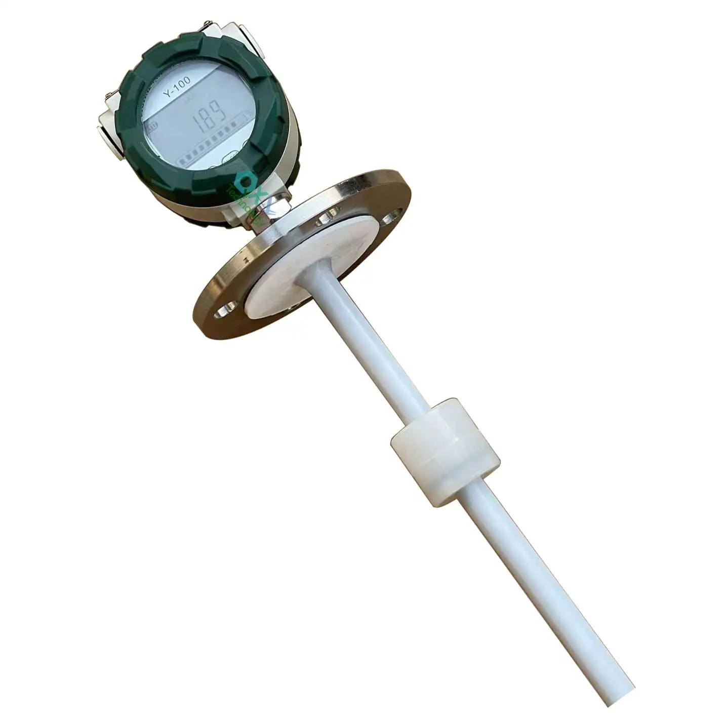 Anticorrosion PP PTFE Magnetic Float Level Transmitter Water Controller Fuel Liquid Vertical 4-20mA Sensor Battery LCD Display