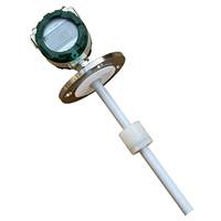 Anticorrosion PP PTFE Magnetic Float Level Transmitter Water Controller Fuel Liquid Vertical 4-20mA Sensor Battery LCD Display