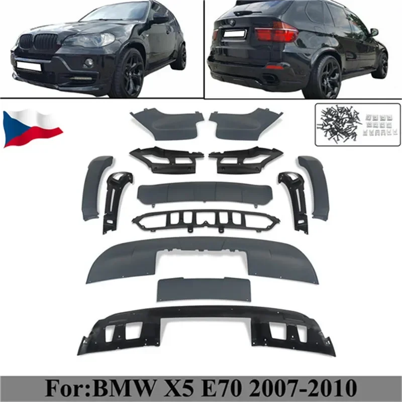 MagicKit for BMW X5 Series E70 SUV Sport-Performance Car Tuning Bodykit Set Front Splitter & Rear Diffuser Bumper Lip 2007-2010