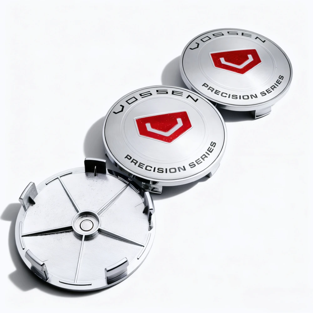 4 Uds 68MM 63MM Vossen Logo emblema insignia tapas centrales de rueda de coche cubierta antipolvo central llanta tapacubos reemplazar accesorios de coche