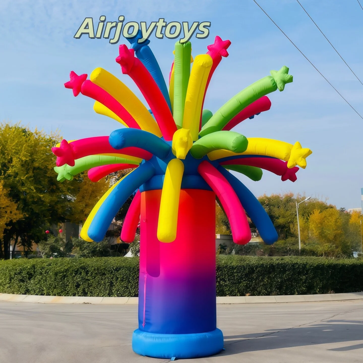 New inflatable colorful pyrotechni model, Spring Festival shopping mall performance props, opening celebration custom decoration