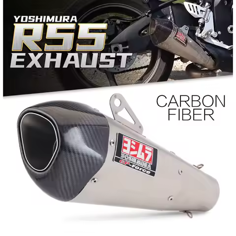Motorcycle Modified Muffler Yoshimura R55 Exhaust Pipe GSXR1000 CBR500 MT10 NINJA400 R3