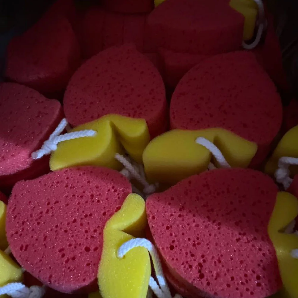 

4pcs Kids Shower Sponge Cartoon Bathing Sponges Body Scrubber Durable Skin Exfoliating Sponge Wash Ball For Baby