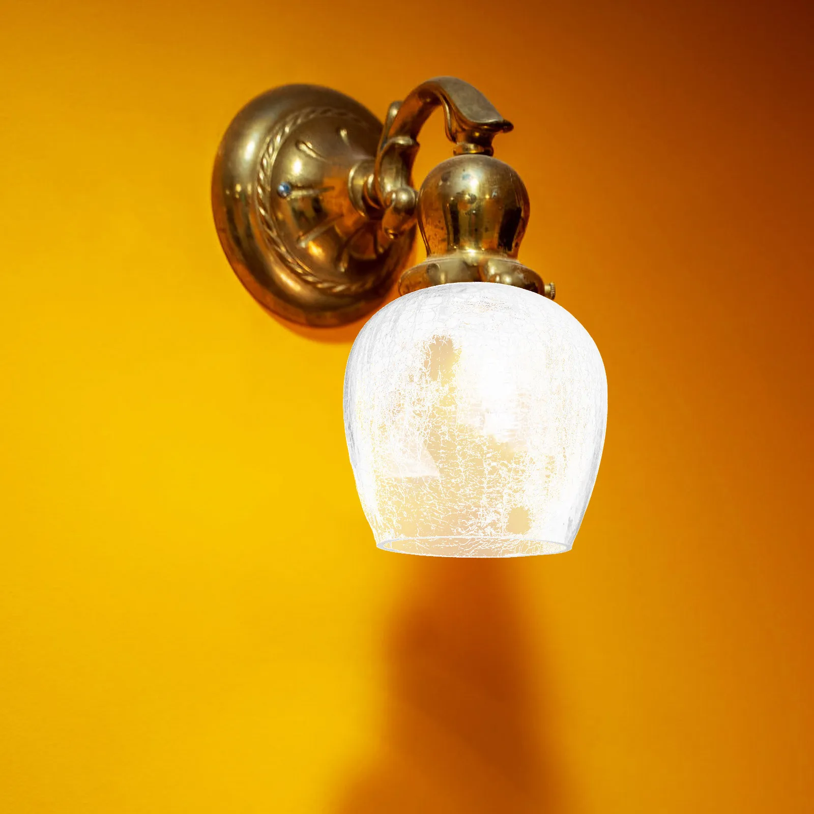 Glass Shade Crack Finish Pendant Lamp E27 Socket Replacement Globe for Wall Lamp Living Room Decorative Pendant