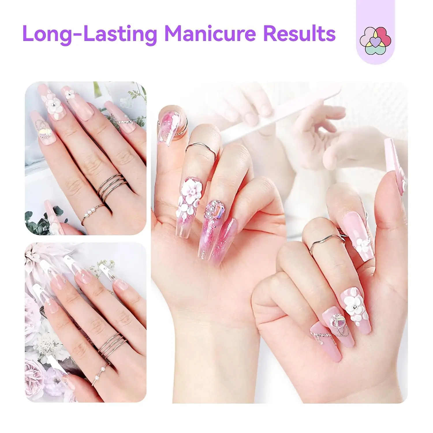 Complete Acrylic Nail Kit for Beginners: All-in-1 Set with Practice Finger, Drill, UV Light & Full Tools - Perfect Gift