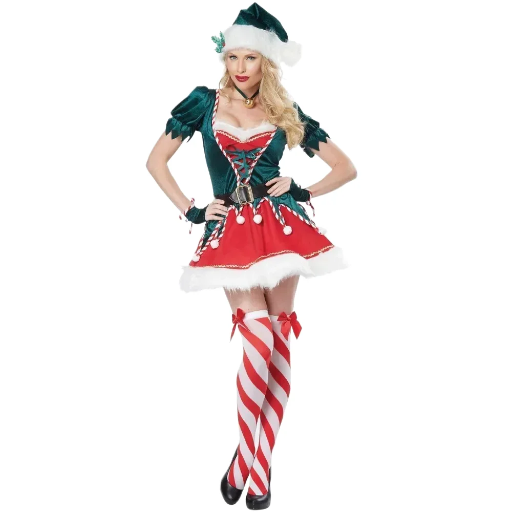 

Women Christmas Elves Costume Christmas Party Cosplay Sexy Christmas Dress Santa Claus Elf Costume X-Mas Dress Fancy Outfit