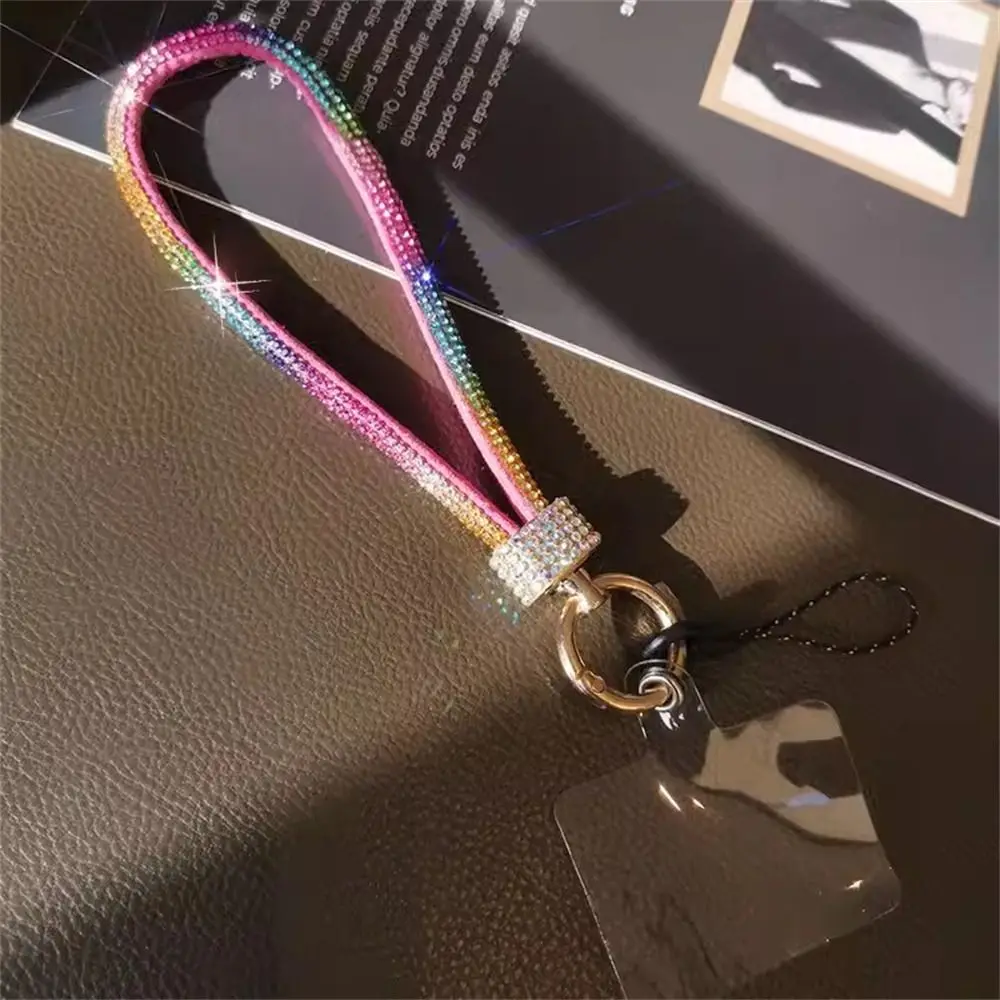 

Rhinestone Mobile Phone Lanyard Anti Loss Bling Bling Phone Wrist Strap Hanging Rope Bright Diamond Lanyard Phone Pendant
