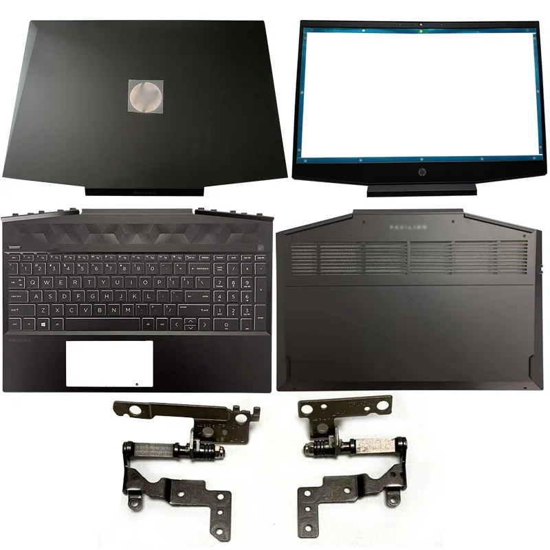 

NEW Laptop LCD Back Cover/Front Bezel/Hinges/Palmrest/Bottom Case For HP Pavilion 15-DK Series L56915-001 Silver L57593-001