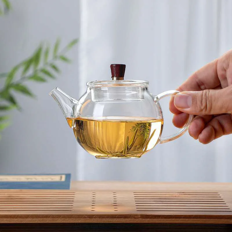 200ml Small Glass Teapot With Filter Heat-resistant Kung Fu Tea Set Flower Puerh Tea Pot Household Tea Kettle Teaware