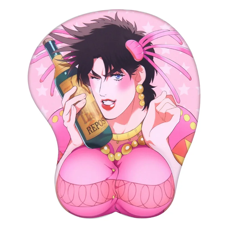 

3D Mouse Pad Joseph Joestar Anime Wrist Rest Desk MousePad Mat Gamer Accessory