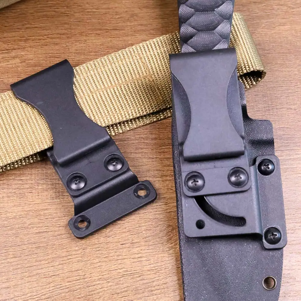 90 درجة استدارة حلقة المشبك مع الأجهزة البلاستيك الأسود قطب لأجزاء أداة Kydex الحافظة Scabbard