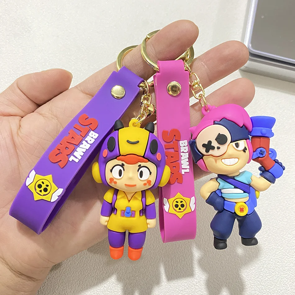 6pcs Wilderness Chaos Anime General Cartoon Keychain Cute Creative Keychain Backpack Pendant Doll Car Pendant