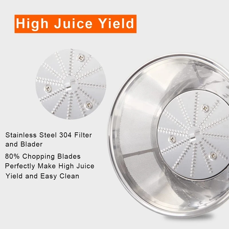 果物と野菜のジューサーマシン,800w, 2.6インチ,幅の広い口,2スピード設定