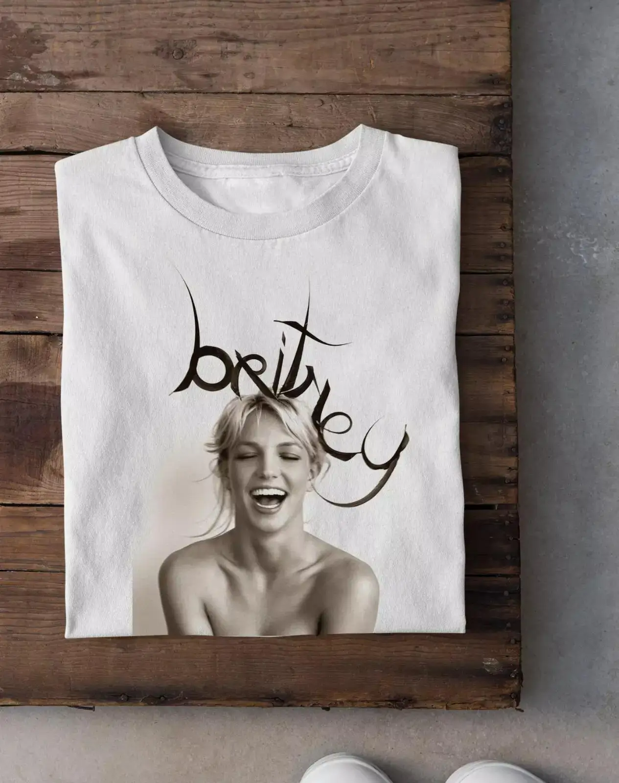 Britney Spears Music For Lovers White T-Shirt Cotton Tshirt Great Design tshirt