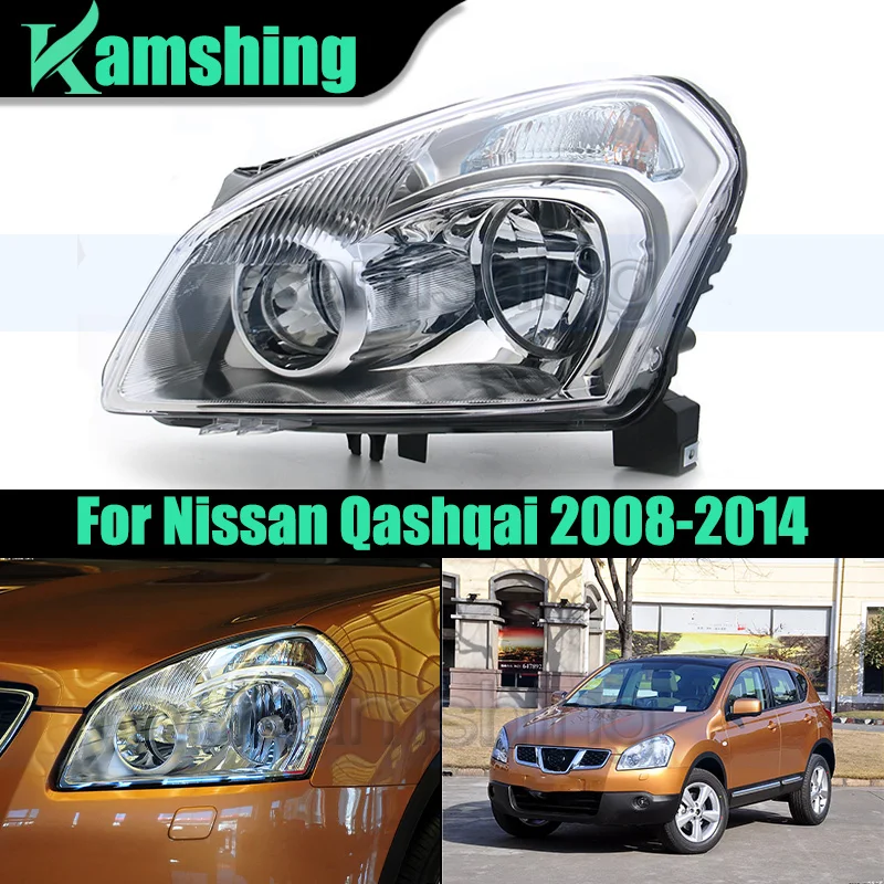 

Car Front Bumper Headlight For Nissan Qashqai 2008-2014 Front Head Light Headlamp Head Lamp
