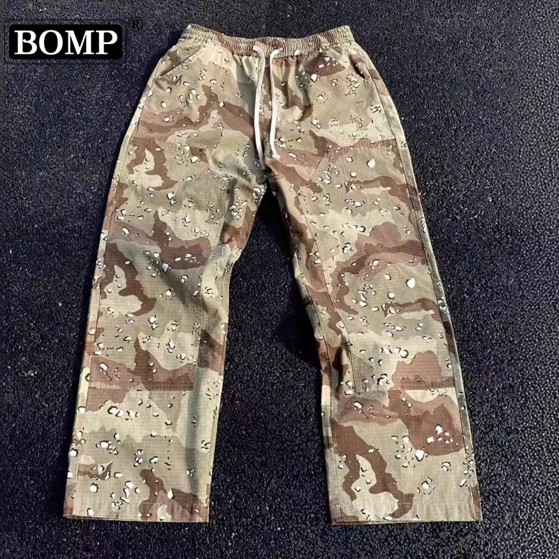 

Desert Camouflage Logging Pants Straight Leg Casual Functional Work Washed Used For