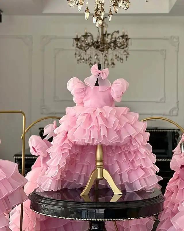 Girls Luxury Princess Dress for Party Flower Girl Wedding Costume Tuxedo Holiday Event Elegant Children's Fashion