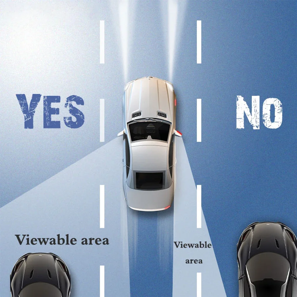 360 Degree HD Blind Spot Mirror Adjustable Rearview Convex for Car Reverse Wide Angle Broad Vehicle Parking Rimless Mirrors Tool