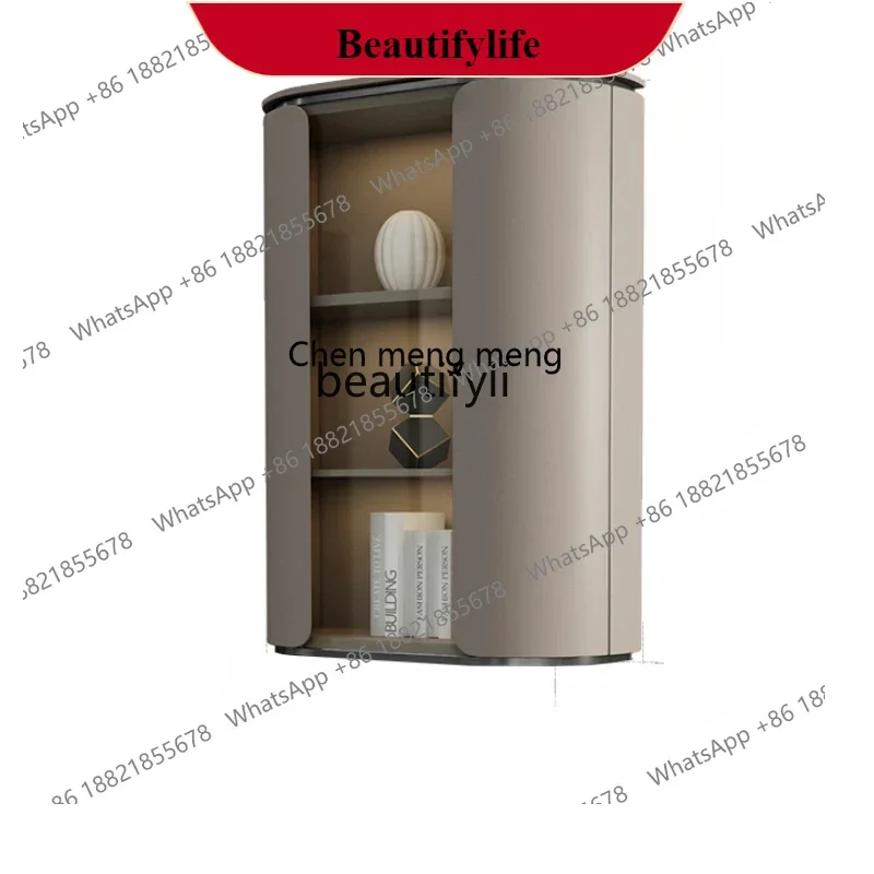 

G153 Light Luxury Home Living Room Corner Villa High-End Custom Wall Storage Modern Integrated Display Small Side Cabinet furnit