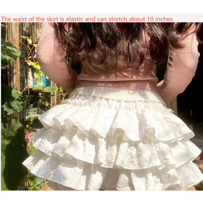 Y2K Sweet Girl's Lolita Pumpkin Shorts Kawaii Doll Ballet-Etyle Tiered Skirt Elegant Lady's Princess Mini Skirt Puff Skirt New