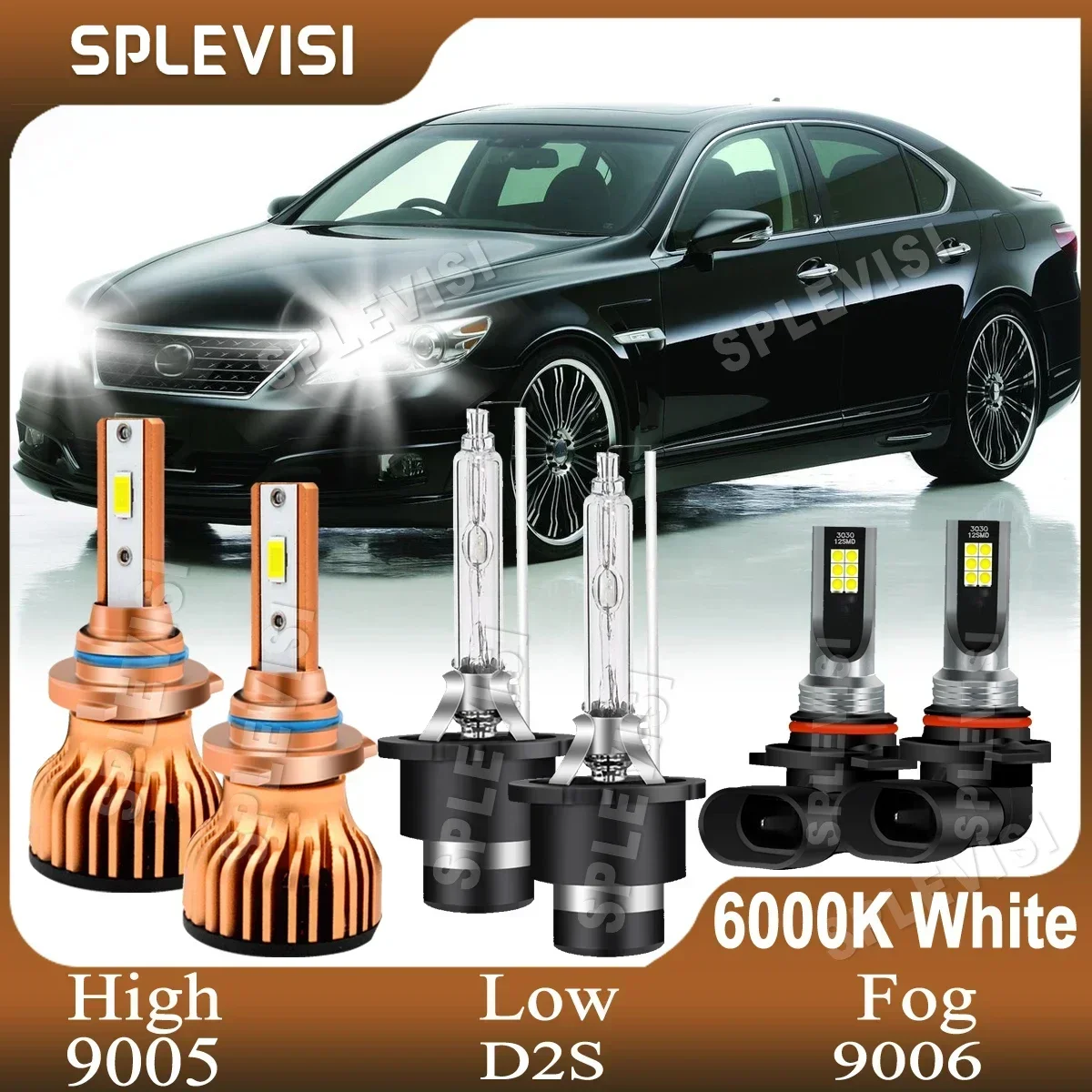 

Car Light 6000K White Headlight 9005 High D2S Xenon Low Beam 9006 Foglight For Lexus LS460 ES350 2007 2008 2009 2010 2011 2012