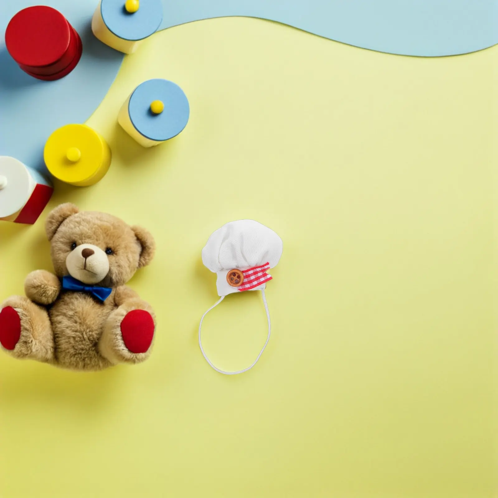 2Pcs Hat for 10-15Cm Stuffed Animals Soft Tiny Kitchen Cooking Cap Mini Dress Up Supplies Cook Hat Tiny