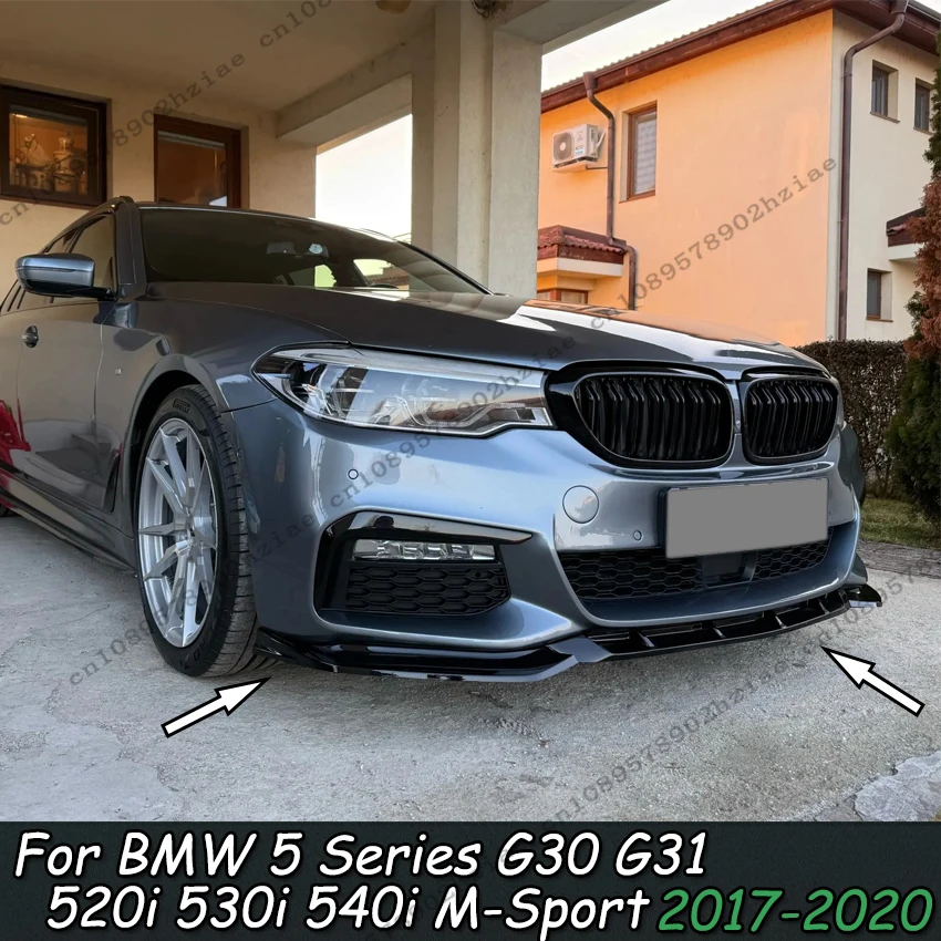 

For BMW G30 G31 G38 M-PACK 2017-2020 Front Bumper Lip Spoiler Splitter Diffuser Diffuser Removable Car Styling Trim Tuning