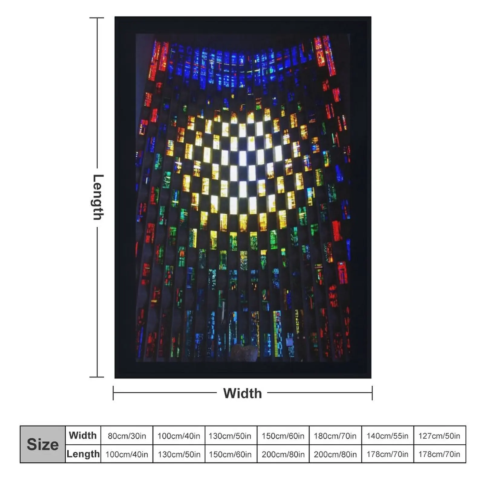 Coventry Cathedral Baptistry Window Throw Blanket Furry Flannel Blankets