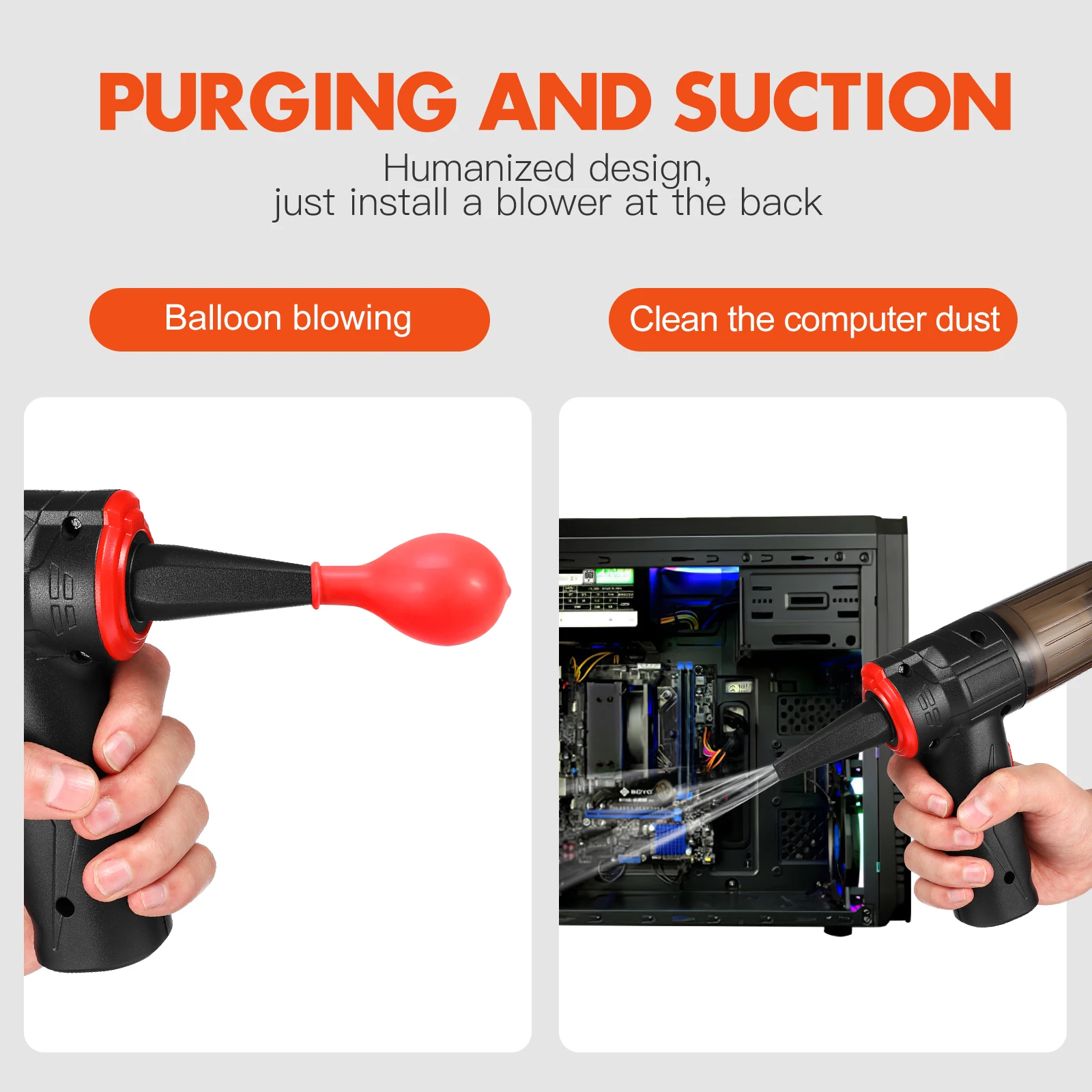 

Vehicle Vacuum Cordless Wireless Handheld Portable for Air Duster Plastic Office