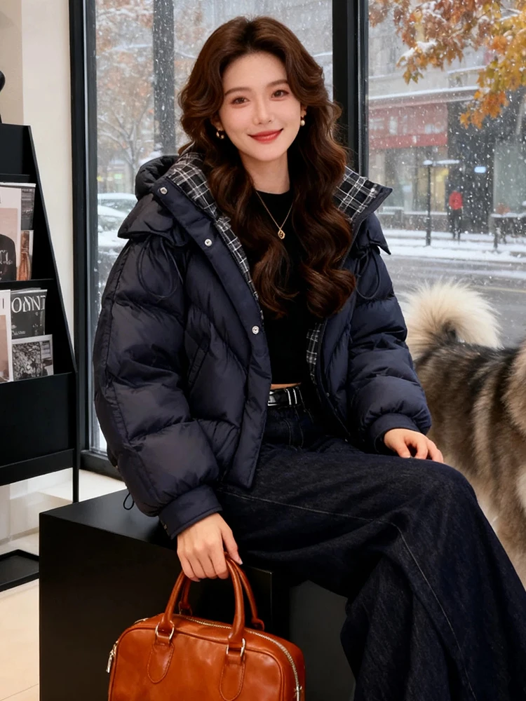 

Faionable ort Padded Jaet Women's Winter Warm Sli Fce Lined Cotton down Coat Korean Sle Loose Fit Zipper Closure