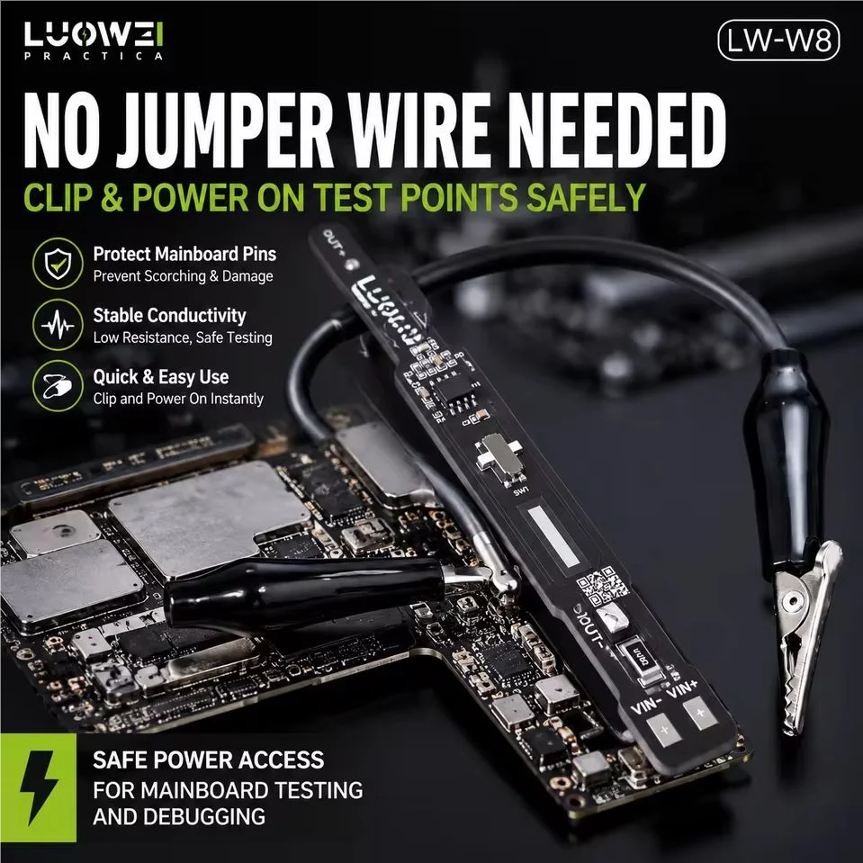 LUOWEI LW-W8 Universal Switch Clip Power On Tool Dual Mode Detection Current Tester For iPhone Android Tablet iPad Repair Tool