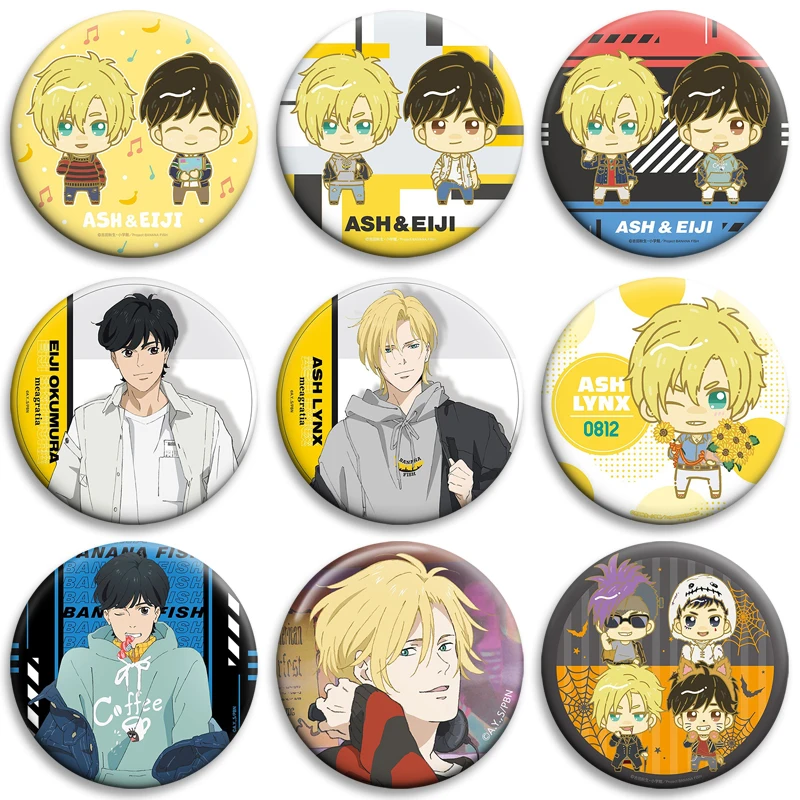 

Anime Banana Fish Cartoon Enamel Pins Creative Brooches Metal Badge for Bag Clothes Hat Decor Jewelry Accessories Fashion Gifts