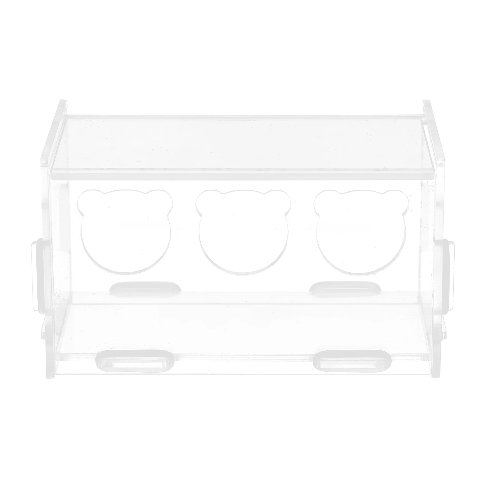 

Acrylic Pet Container Transparent Feeder Bird Hamster Cage Supplies Feeding Box Large Capacity Lightweight Washable