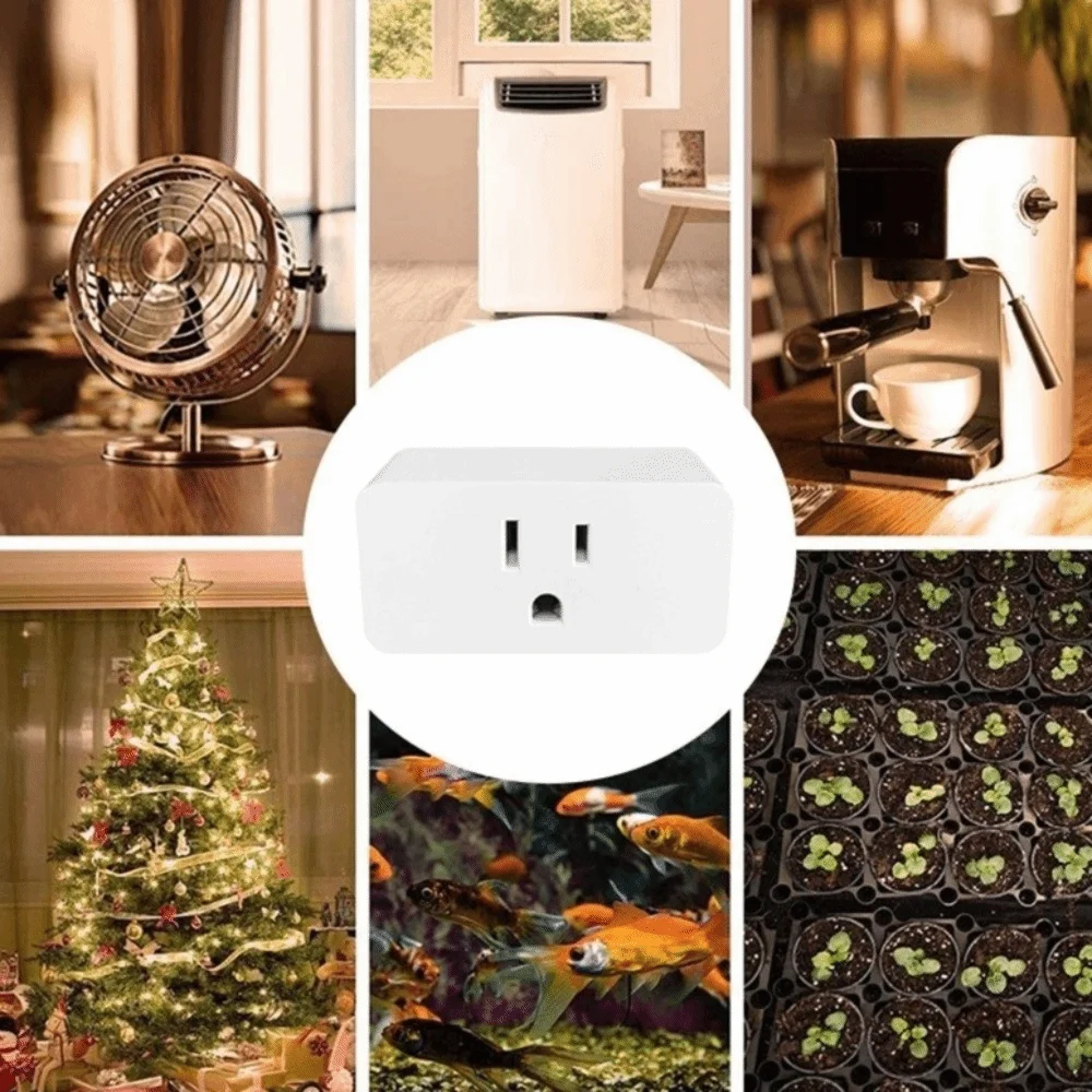 Remote Voice Control Mini WiFi Smart Plug 110-240V 10A US Plug Smart Home Socket Remote Control Timing Function US Smart Plug