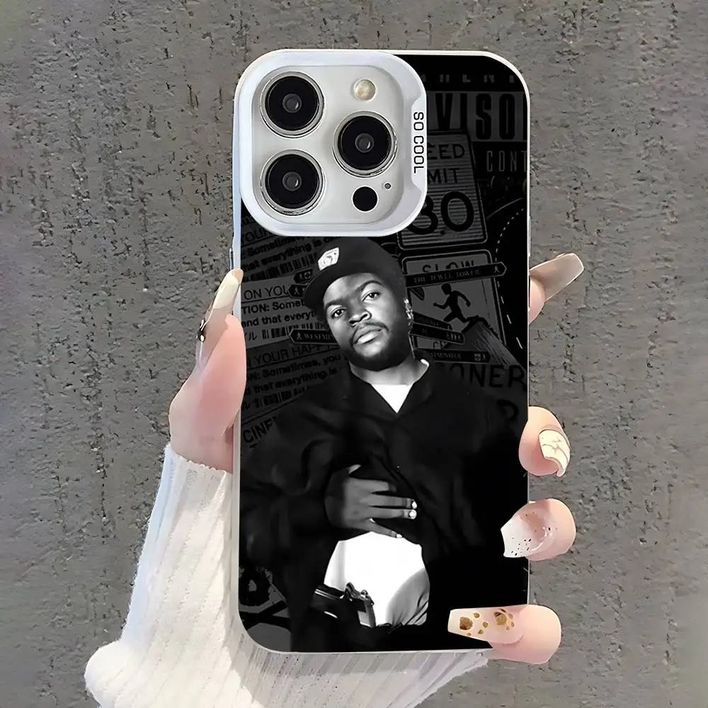 حافظة هاتف المدرسة القديمة Ice C-Cube لهاتف iPhone 17,16,15,14,13,12,11,Pro,XS,Max,Plus,Mini,SE غطاء مقاوم للصدمات من الحلوى البيضاء غير اللامعة