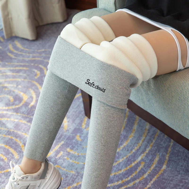 Damskie spodnie termiczne z polaru Sherpa, ciężkie, ocieplane polarem, z wysokim stanem, zimowe legginsy, bezszwowe, o gramaturze arktycznej.