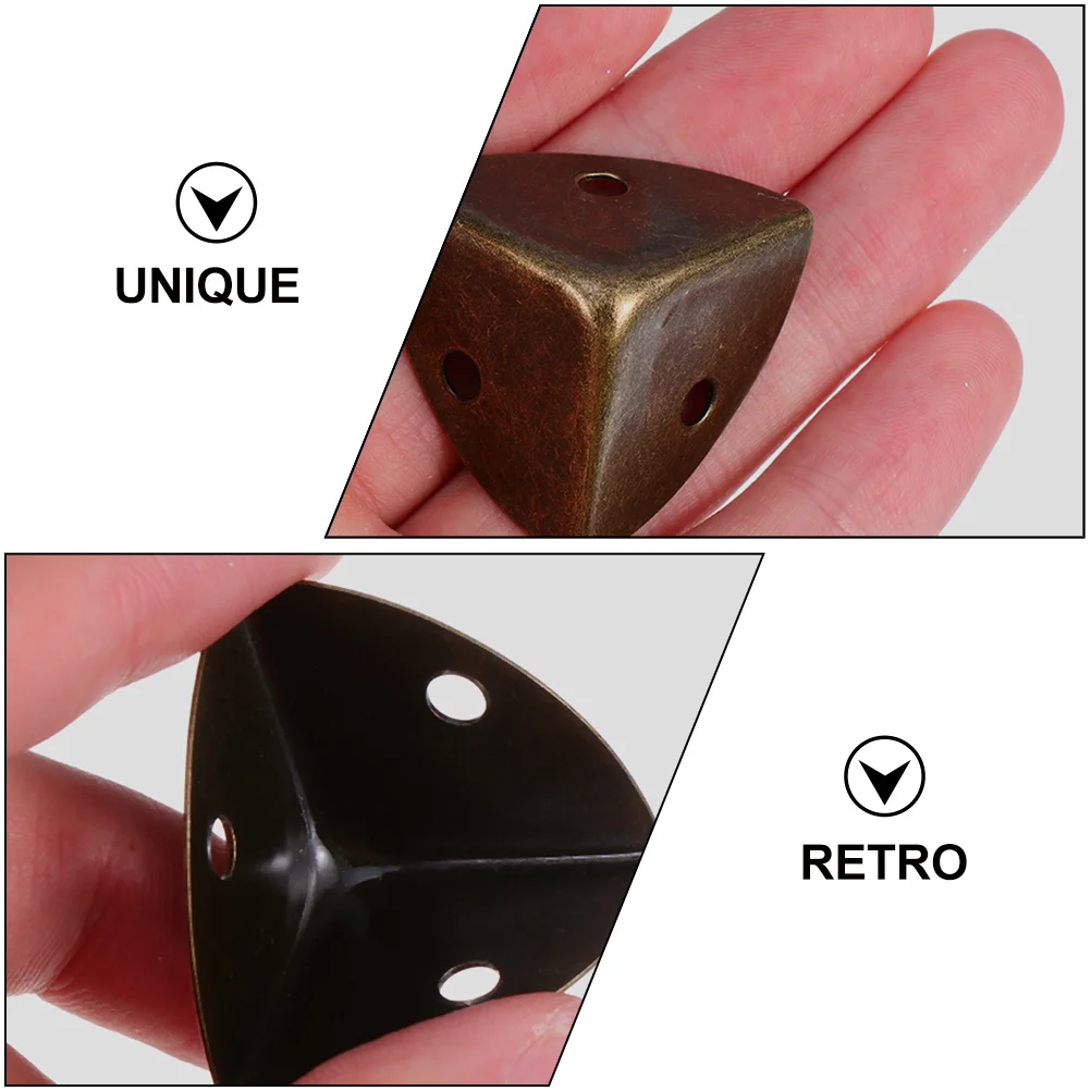 20 قطعة صندوق حديد عتيق واقيات زوايا مجوهرات خشبية حافظة حماية درع أمان نمط عتيق صندوق مزخرف أغطية حافة #6