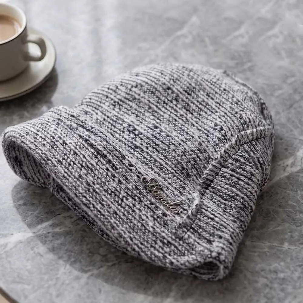 Visor Bonnet Hat Warm Slouchy Beanie Soft Thick Winter Warm Cap All Match Flexible Knit Pullover Hat Outdoor