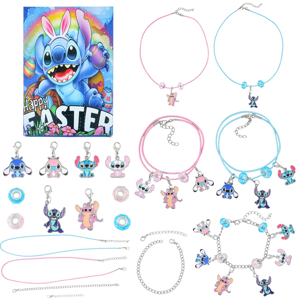 Disney Lilo & Stitch Figura simpatico cartone animato Scatola cieca Ciondolo punto Accessorio moda fai da te da collezione per regalo giocattolo amico