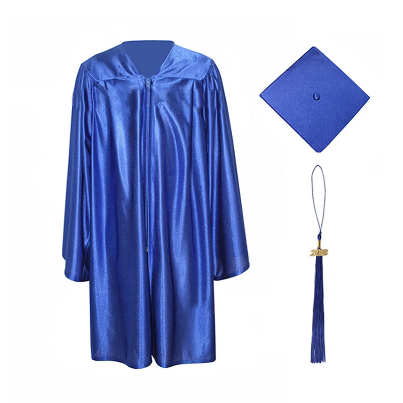 Fato de Graduação Infantil, Jardim de Infância, Vestido de Solteiro, Uniforme Acadêmico, Performance de Fotografia, Robe e Hat, Boy and Gilr, 91-138cm