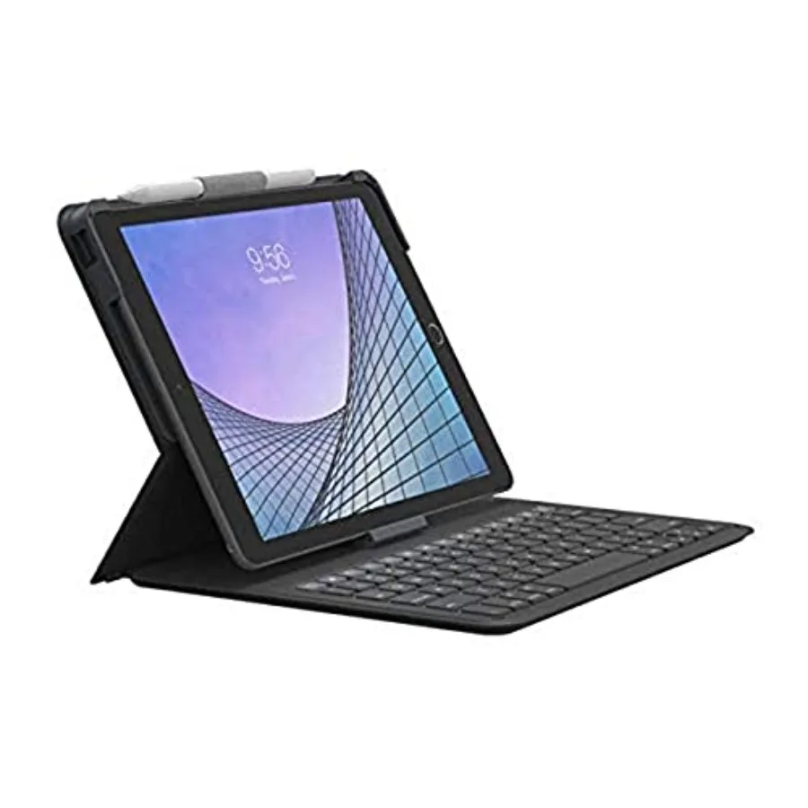 

Messenger Folio 2 Tablet Keyboard Case for 10.2-inch and 10.5-inch iPad Air 3 with Premium Leather Finish in Black and Built-in